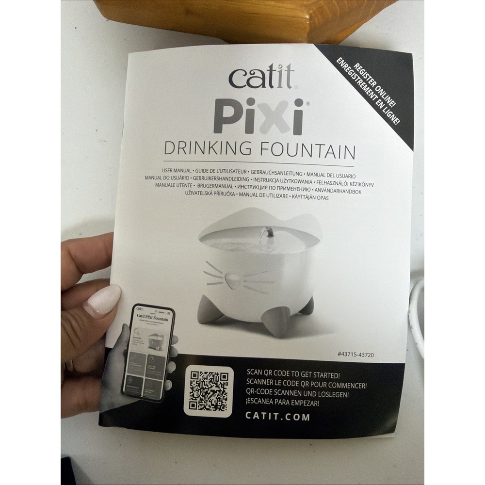 Catit Pixi Cat Drinking Fountain Blue LED Water Fountain Pet Bowl Tested - Picture 12 of 15